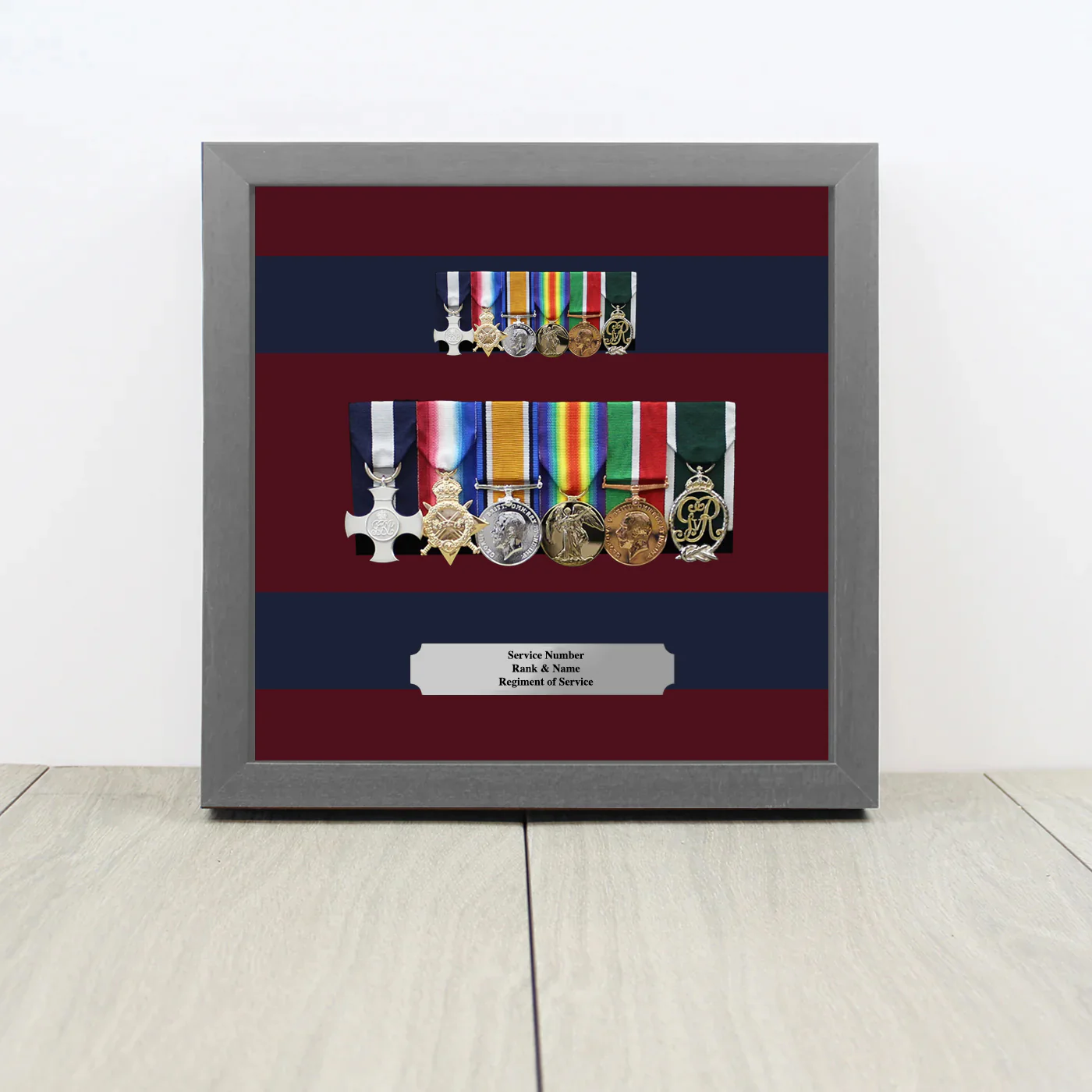 Royal Engineers Medal Display Case – Full Size & Miniature Mounted Medals Frame (Stable Belt Backing) - Image 4